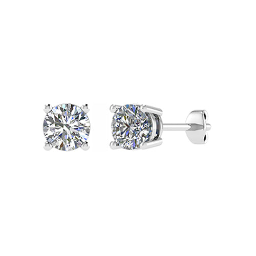 Dupe Jewel 1.00ct F/VS1 Laboratory Grown Diamond Stud Earrings (2 x 0.50ct) in 18ct White Gold