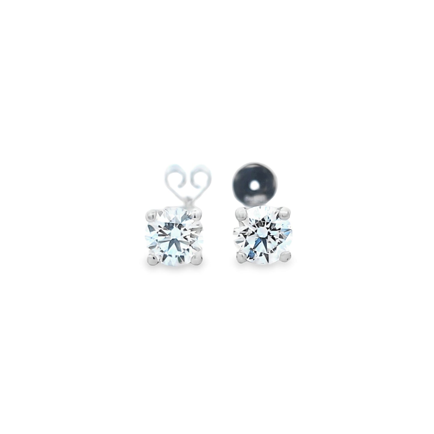 Dupe Jewel 2.00ct F/VS1 Laboratory Grown Diamond Stud Earrings (2 x 1.00ct) in 18ct White Gold