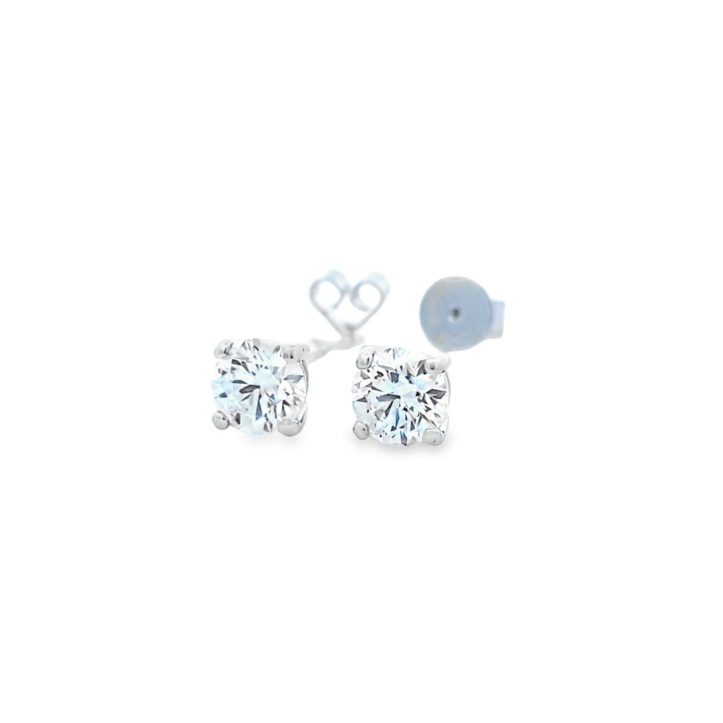 Dupe Jewel 2.00ct F/VS1 Laboratory Grown Diamond Stud Earrings (2 x 1.00ct) in 18ct White Gold