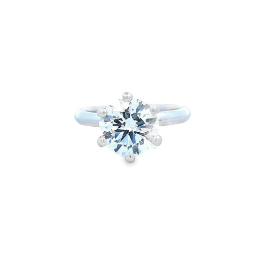 6 Claw Platinum Dupe Jewel Laboratory Grown Diamond Solitaire